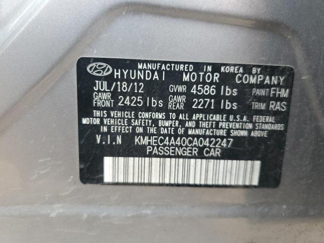 2012 Hyundai Sonata Hybrid VIN: KMHEC4A40CA042247 Lot: 59285944