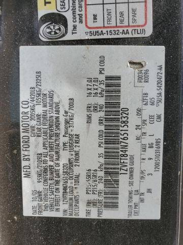 2006 Ford Mustang VIN: 1ZVFT84N765158320 Lot: 60876434