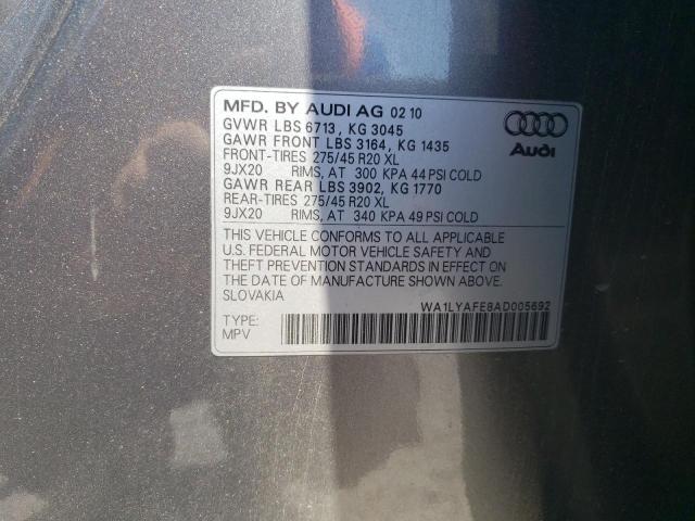 WA1LYAFE8AD005692 2010 Audi Q7 Premium Plus