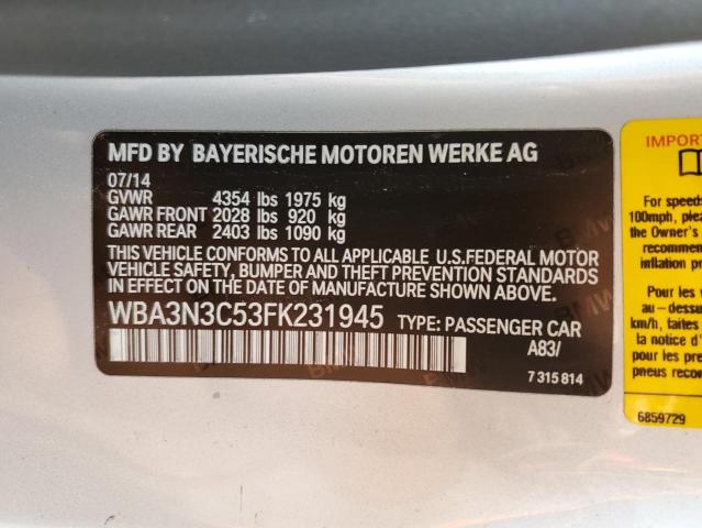 VIN WBA3N3C53FK231945 2015 BMW 4 Series, 428 I no.12