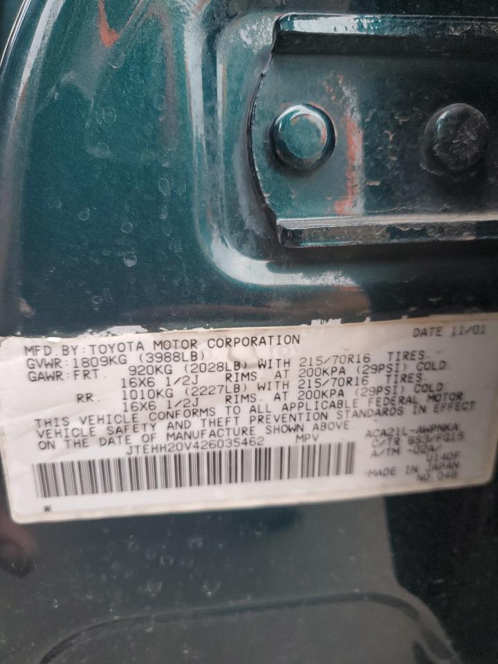 JTEHH20V426035462 2002 Toyota Rav4
