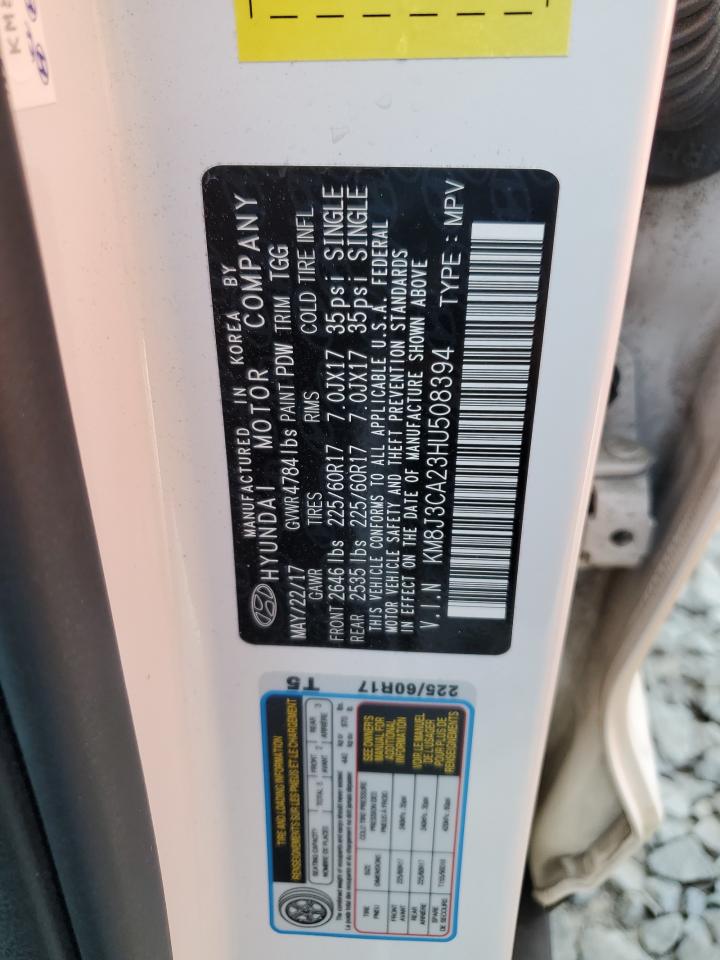 KM8J3CA23HU508394 2017 Hyundai Tucson Limited