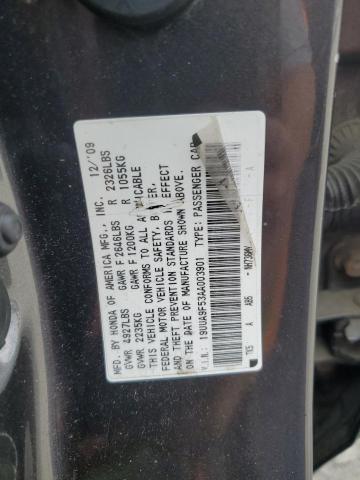 2010 Acura Tl VIN: 19UUA9F53AA003901 Lot: 57668094