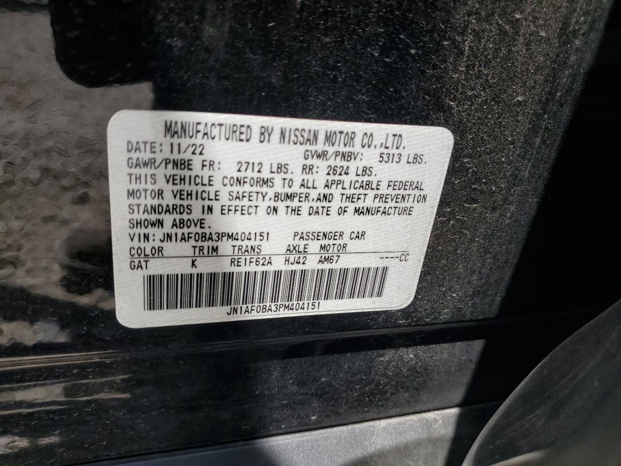 JN1AF0BA3PM404151 2023 Nissan Ariya Engage