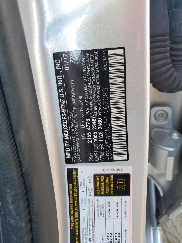 55SWF4KB8HU207083 2017 Mercedes-Benz C 300 4Matic