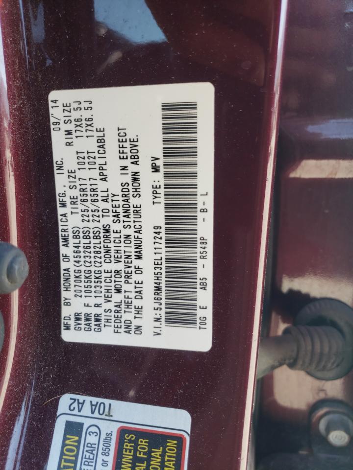 5J6RM4H53EL117249 2014 Honda Cr-V Ex