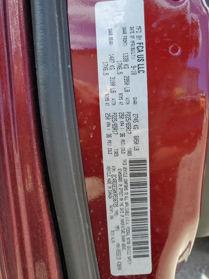 2C4RDGEG0KR536725 2019 Dodge Grand Caravan Gt