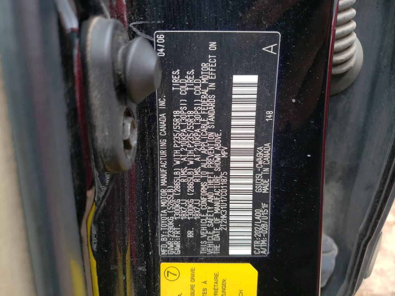 2T2HK31U17C011875 2007 Lexus Rx 350