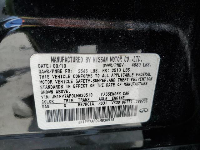 2020 Infiniti Q50 Red Sport 400 VIN: JN1FV7AP0LM630519 Lot: 57652054