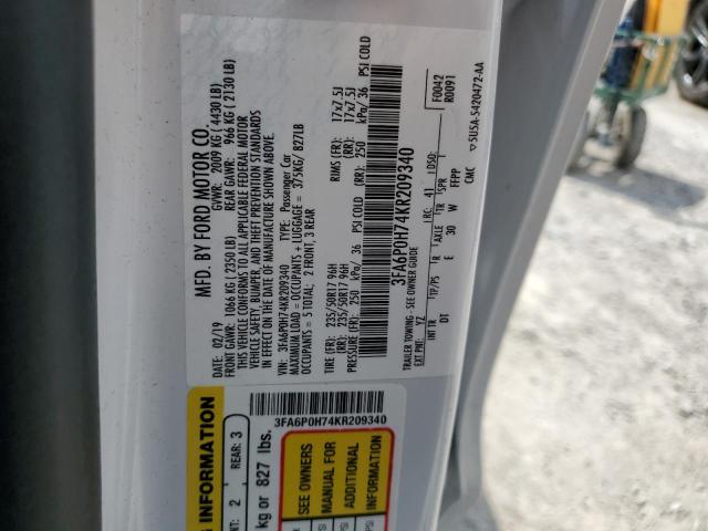 VIN 3FA6P0H74KR209340 2019 Ford Fusion, SE no.13