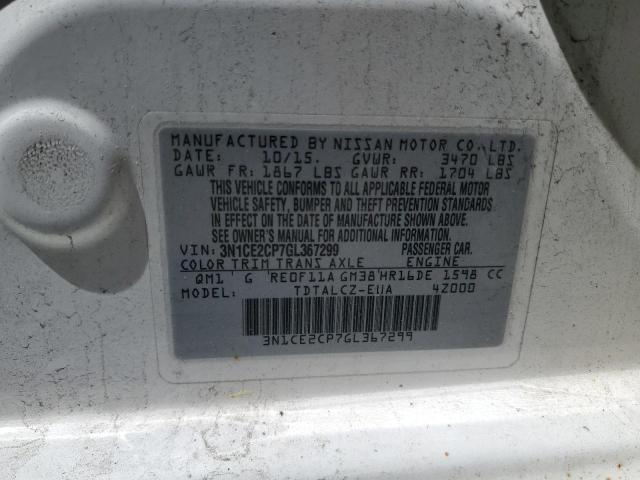 2016 Nissan Versa Note S VIN: 3N1CE2CP7GL367299 Lot: 58333114