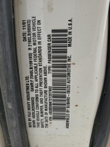 2002 Subaru Legacy Outback 3.0 H6 VIN: 4S3BE896727207902 Lot: 57649654