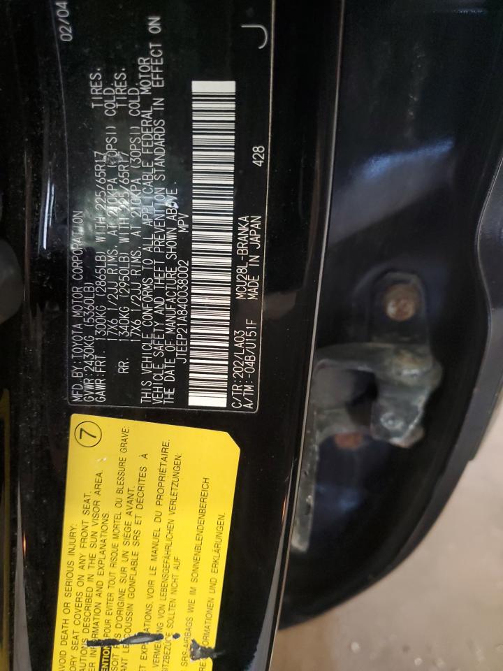 JTEEP21A840038002 2004 Toyota Highlander