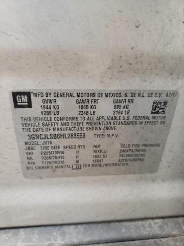 2017 Chevrolet Trax 1Lt VIN: 3GNCJLSB6HL283553 Lot: 56570134