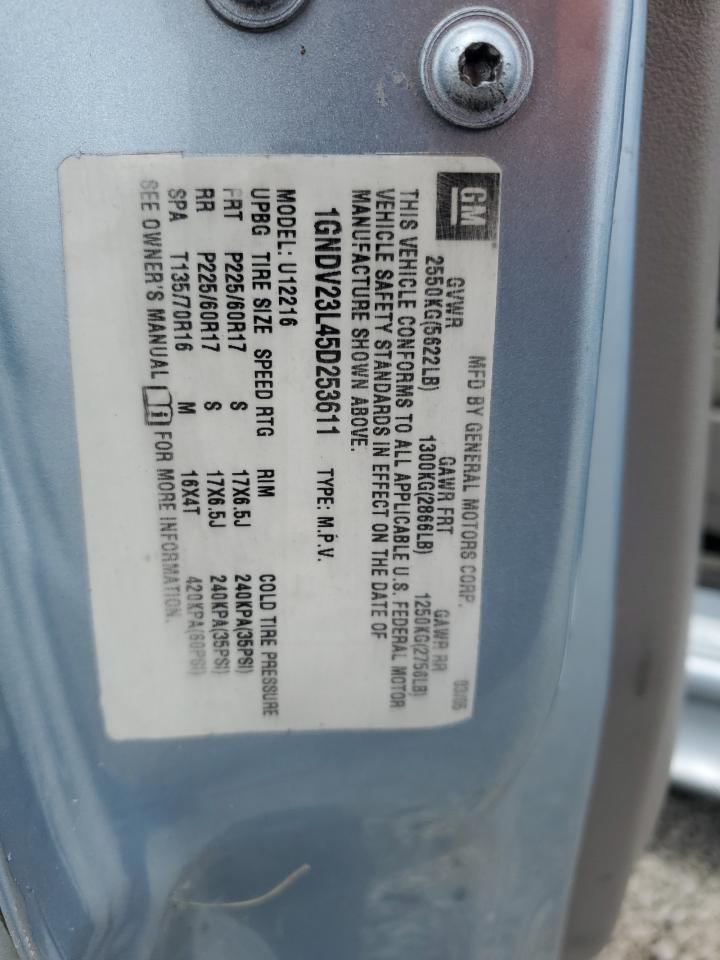 4GLDV131X7D158862 2007 Buick Terraza Incomplete