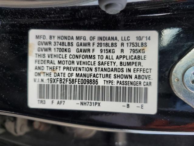 2015 Honda Civic Lx VIN: 19XFB2F58FE009886 Lot: 58638504