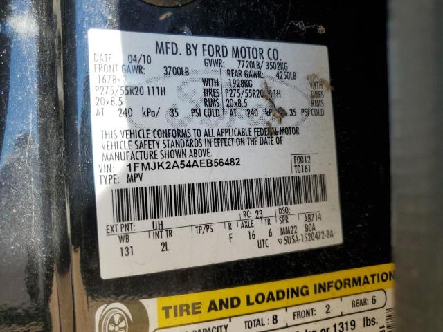 2010 Ford Expedition El Limited VIN: 1FMJK2A54AEB56482 Lot: 58612104