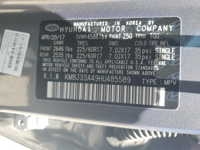 2017 HYUNDAI TUCSON LIM - KM8J33A49HU485589