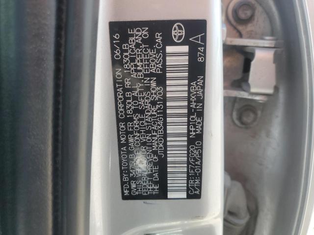 2016 TOYOTA PRIUS C - JTDKDTB34G1131703