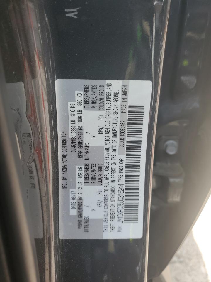 JM1DKFC75J0316244 2018 Mazda Cx-3 Touring