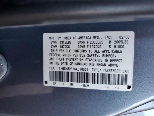 2006 Honda Accord Ex VIN: 1HGCM82636A010527 Lot: 60983214