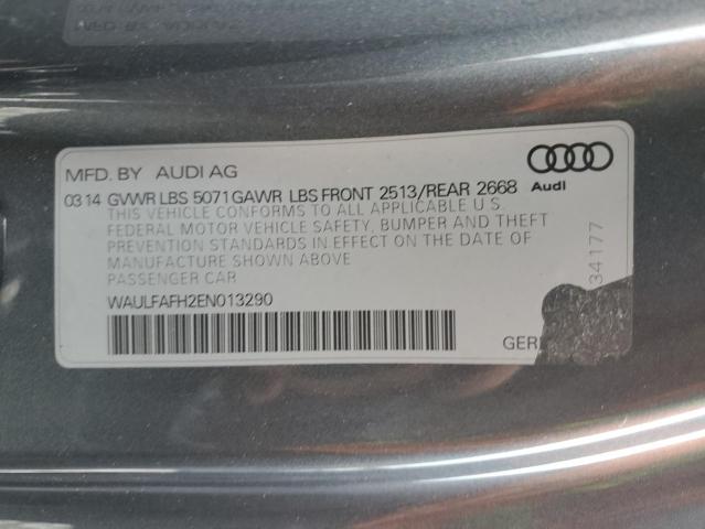 2014 Audi A5 Premium Plus VIN: WAULFAFH2EN013290 Lot: 59163184