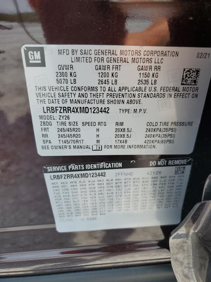 LRBFZRR4XMD123442 2021 Buick Envision Avenir