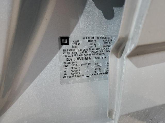 2018 Chevrolet Colorado Lt VIN: 1GCGTCEN3J1109639 Lot: 60770984