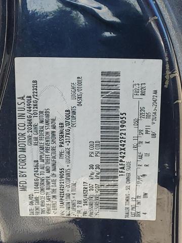 2002 Ford Mustang Gt VIN: 1FAFP42X42F219055 Lot: 60682144