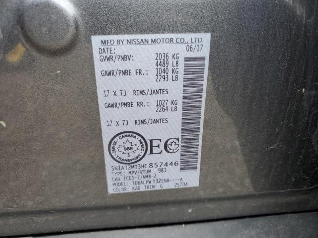 2017 NISSAN ROGUE S - 5N1AT2MT3HC857446