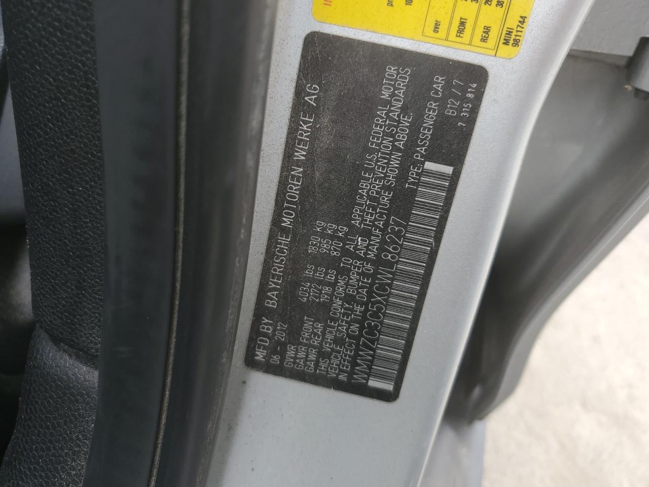 WMWZC3C5XCWL86237 2012 Mini Cooper S Countryman