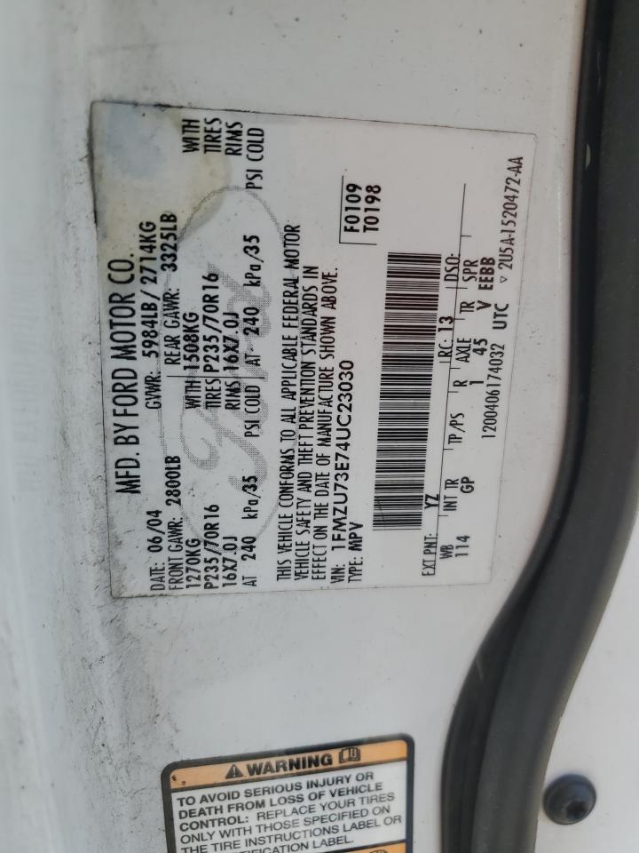 1FMZU73E74UC23030 2004 Ford Explorer Xlt