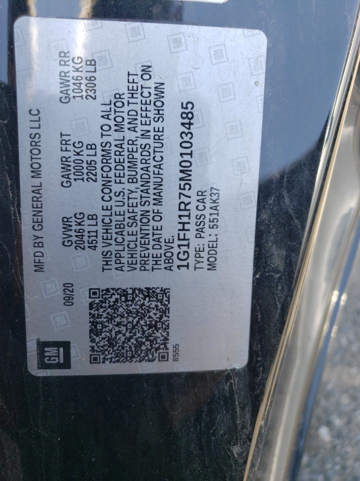 1G1FH1R75M0103485 2021 Chevrolet Camaro Ss