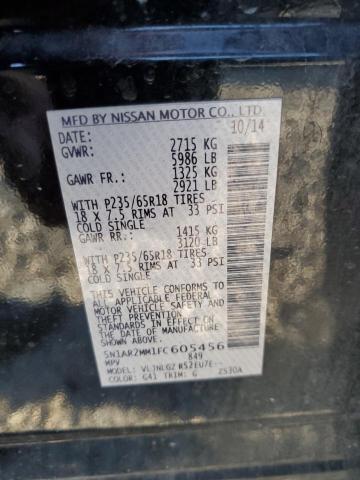 2015 Nissan Pathfinder S VIN: 5N1AR2MM1FC605456 Lot: 60255964