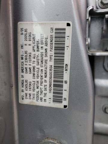 2006 Honda Accord Ex VIN: 1HGCM66536A003504 Lot: 60965144