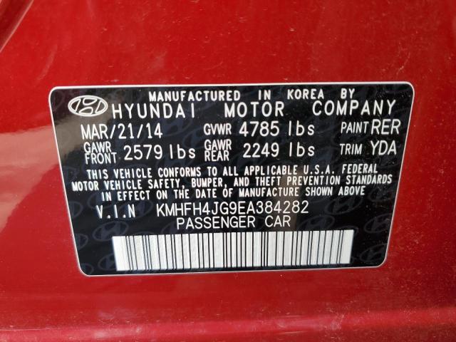 2014 Hyundai Azera Gls VIN: KMHFH4JG9EA384282 Lot: 60141574