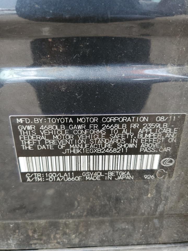 JTHBK1EGXB2468211 2011 Lexus Es 350