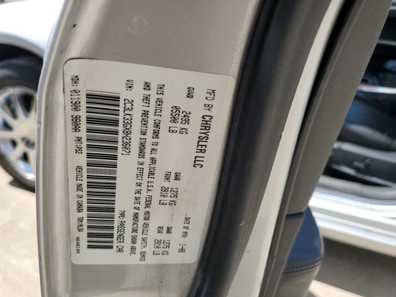 2C3LK33GX8H236071 2008 Chrysler 300 Limited