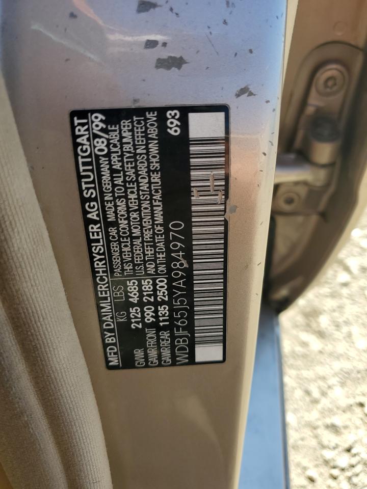 WDBJF65J5YA984970 2000 Mercedes-Benz E 320