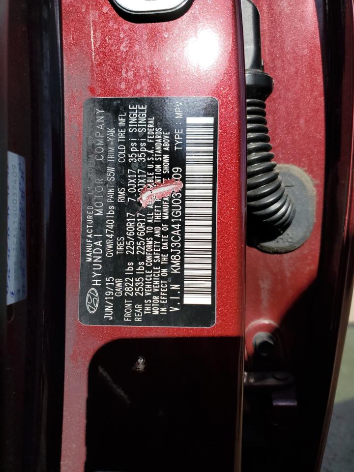 KM8J3CA41GU037409 2016 Hyundai Tucson Limited