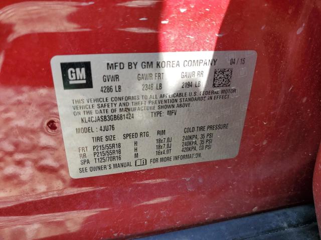 2016 BUICK ENCORE - KL4CJASB3GB681424