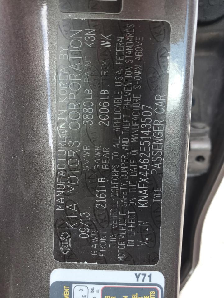 KNAFX4A62E5143507 2014 Kia Forte Lx