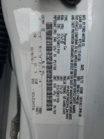 2017 Ford Focus Sel VIN: 1FADP3M23HL241500 Lot: 58791984