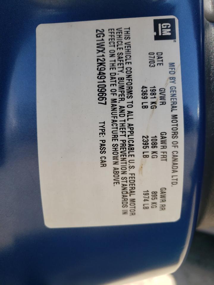 2G1WX12K949109667 2004 Chevrolet Monte Carlo Ss