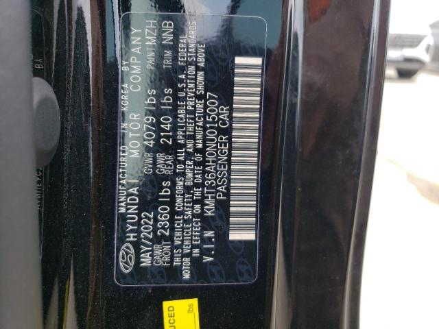 2022 Hyundai Veloster N VIN: KMHT36AH0NU015007 Lot: 57681074