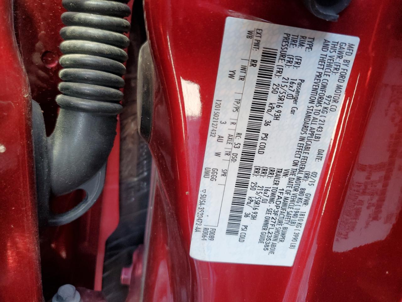 1FADP3F27FL235385 2015 Ford Focus Se