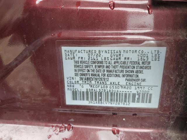 2022 Nissan Sentra Sv VIN: 3N1AB8CV7NY287812 Lot: 57725114