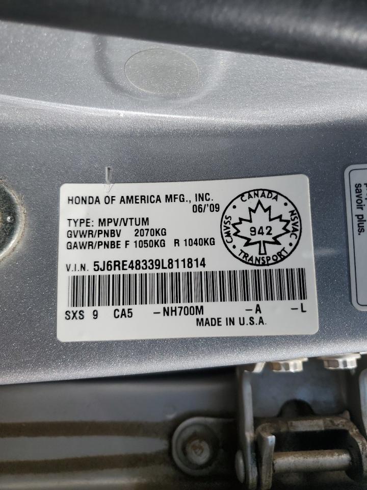 5J6RE48339L811814 2009 Honda Cr-V Lx