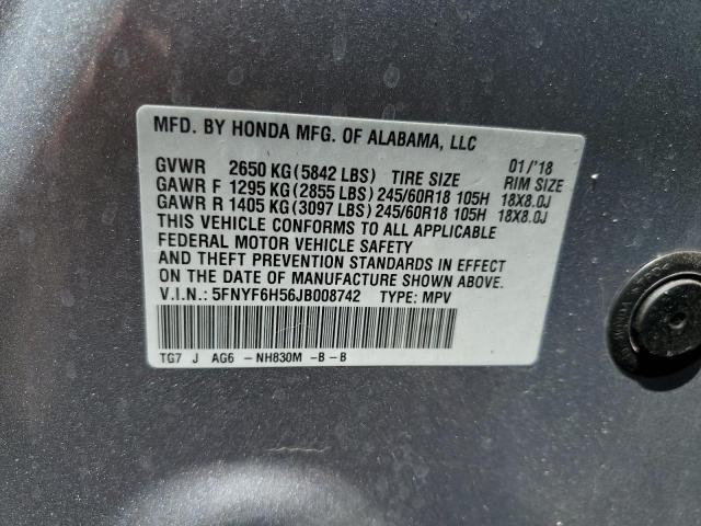 2018 HONDA PILOT EXL - 5FNYF6H56JB008742