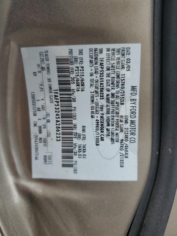 1FAFP53245A286233 2005 Ford Taurus Se
